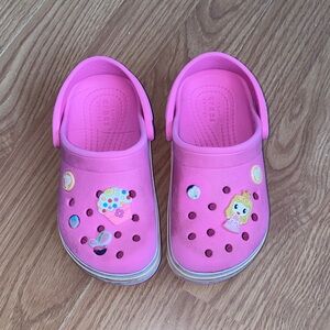 CROCS Pink Kids Water Shoes with Fun Designs